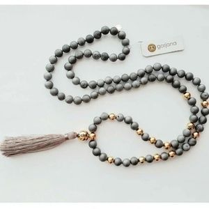 Gorjana Gray Hannah Druzy Necklace